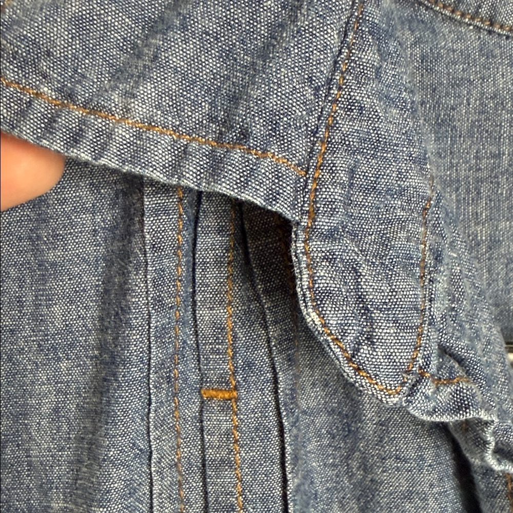 Talbots Petite Denim Blue Button-Up Dress - Picture 3 of 8